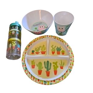 Whimsical Childrens Dinnerware & Storage Container Set